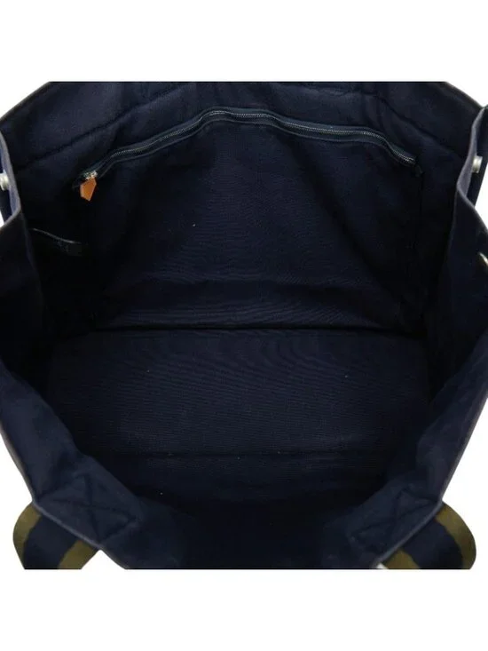 Hermes Fourre Tout GM Tote Navy Khaki Canvas - Picture 9 of 10